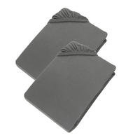 SPANNBETTLAKEN SPANNBETTTUCH PREMIUM 2er Set - Anthrazit, Textil (100/200cm) - Esprit