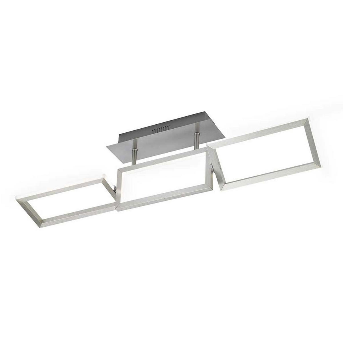 LED DECKENLEUCHTE Alu Silber Beweglich - Silberfarben, Metall (81.5/12/21cm) - Wofi