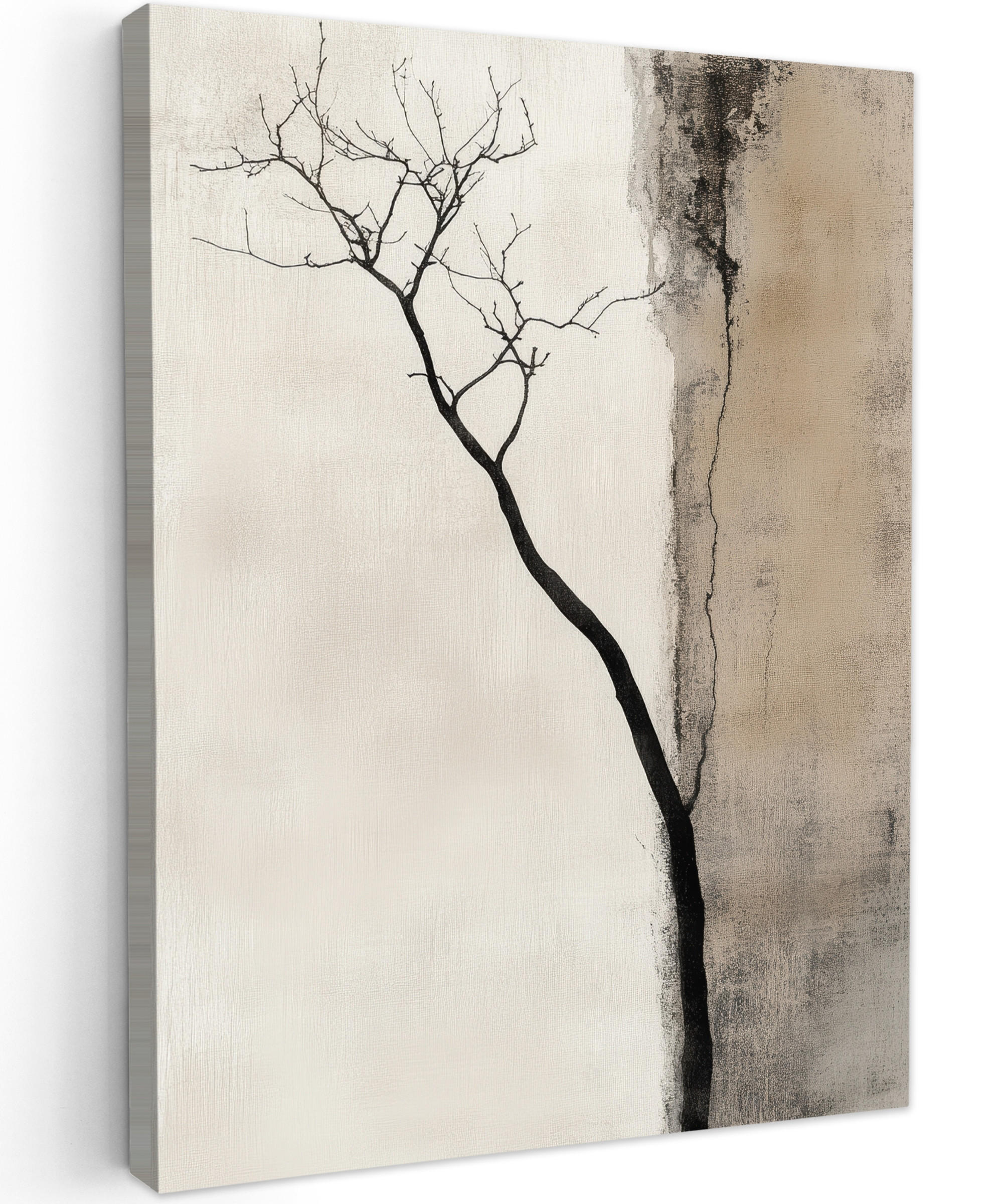 LEINWANDBILD Wabi sabi - Pflanze - Beige 30x40 cm - Taupe, Textil (30/40cm) - MuchoWow