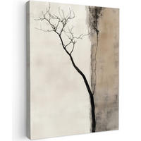 LEINWANDBILD Wabi sabi - Pflanze - Beige 30x40 cm - Taupe, Textil (30/40cm) - MuchoWow