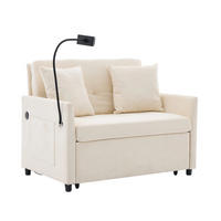 SCHLAFSESSEL DE-35222 mit USB und Tablethalter Beige - Beige, Metall (72/83.5/109cm) - ComfortXL