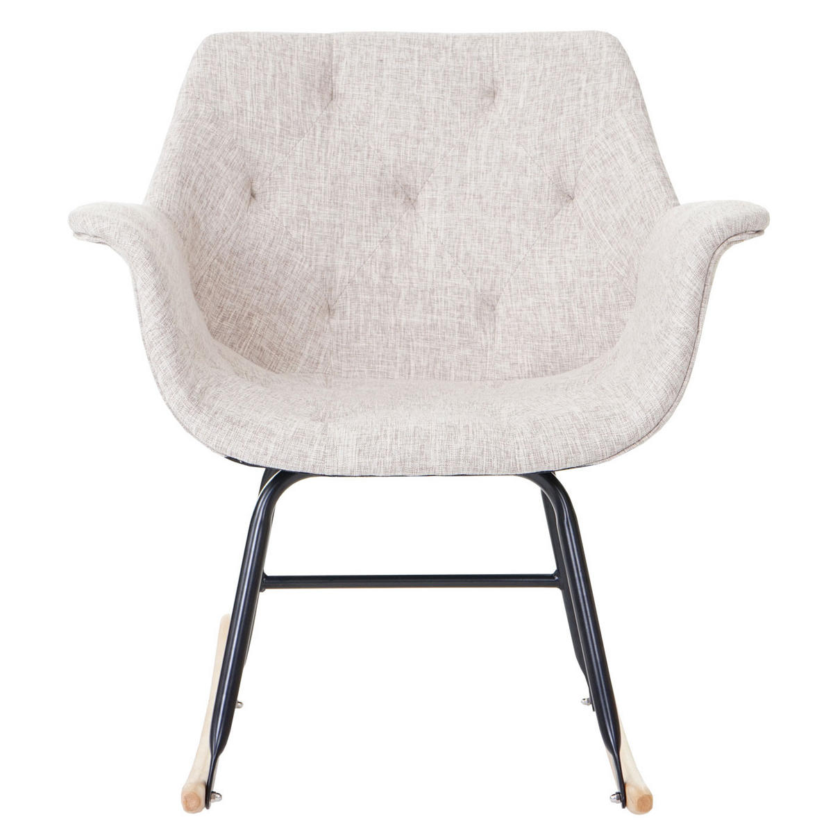 SCHAUKELSTUHL Beige, Grau - Beige/Grau, Textil (69/76/70cm) - MCW