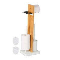 WC-GARNITUR - Weiß, Holz/Kunststoff (27/68/18cm) - Relaxdays