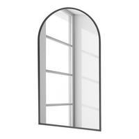 SPIEGEL - halbrund - Metall - Schwarz - Schwarz, Metall (88/160/2.5cm) - home24