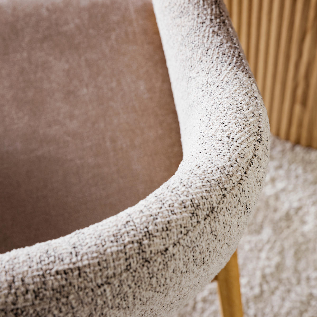 ARMLEHNENSTUHL - Taupe, Holz/Textil (60/82/59cm) - home24