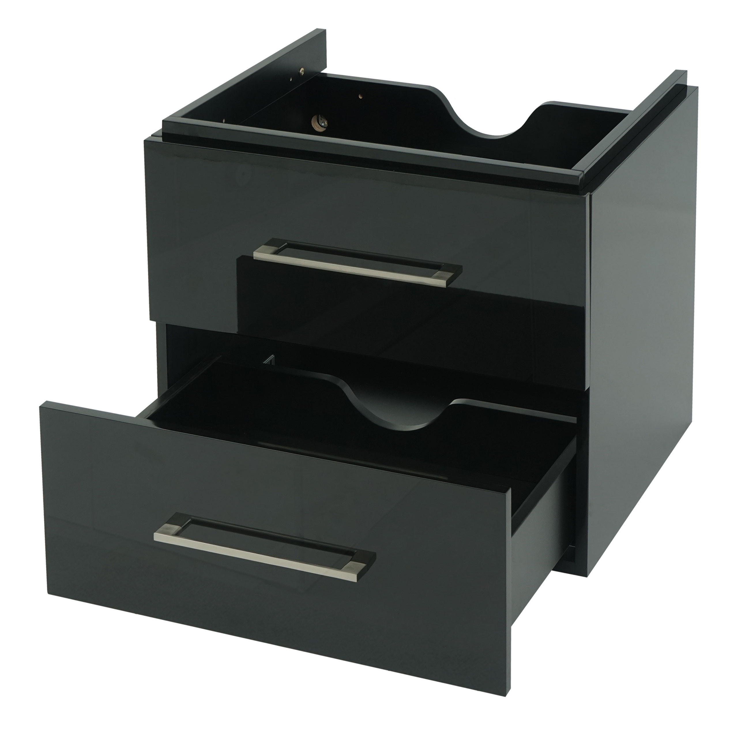 WASCHBECKENUNTERSCHRANK PREMIUM Schwarz - Schwarz, Holz (59/50/46cm) - MCW