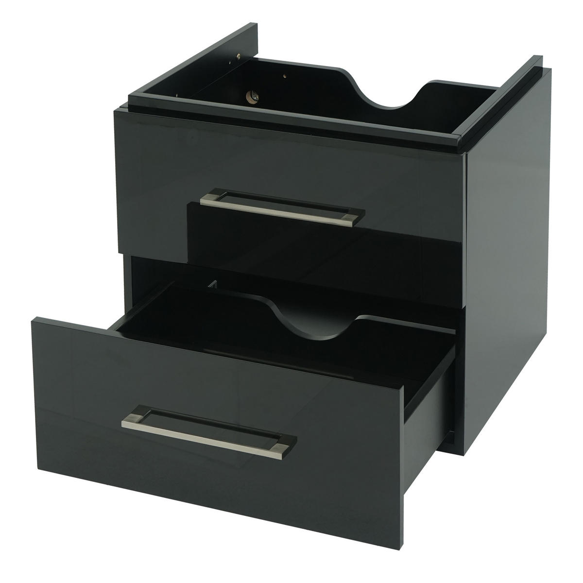 WASCHBECKENUNTERSCHRANK PREMIUM Schwarz - Schwarz, Holz (59/50/46cm) - MCW