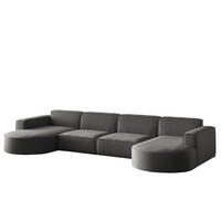 WOHNLANDSCHAFT Palma Xl In Opera - Anthrazit, Holzwerkstoff/Textil (382/78/165cm) - Fun Möbel