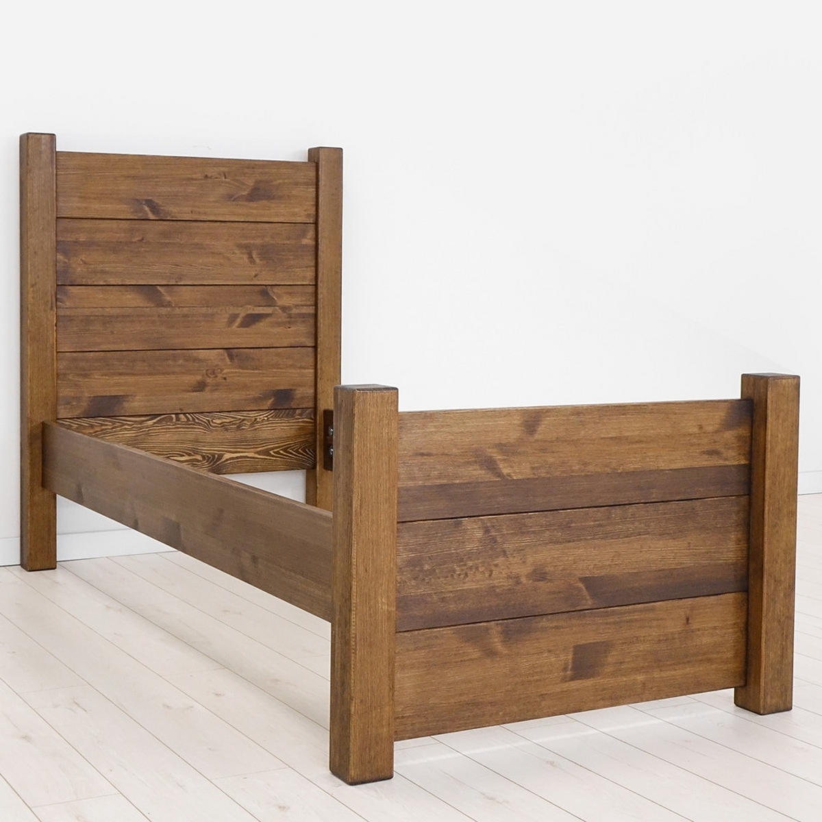 BETT aus Massivholz Rustyk Dobromir 90x200 - Dunkelbraun, Holz (90/200cm) - Seart