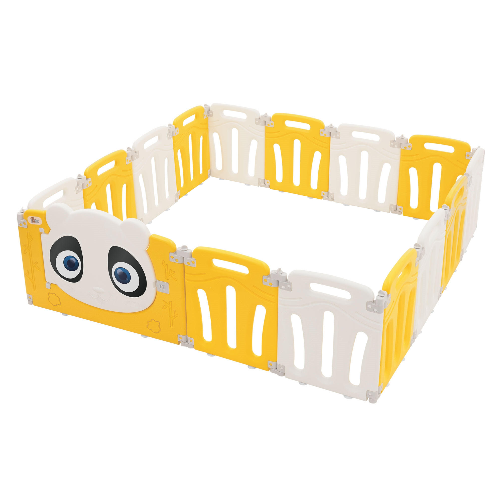 LAUFGITTER Baby faltbar 160 x 160 cm - Gelb, Kunststoff (160/53/160cm) - Joyz