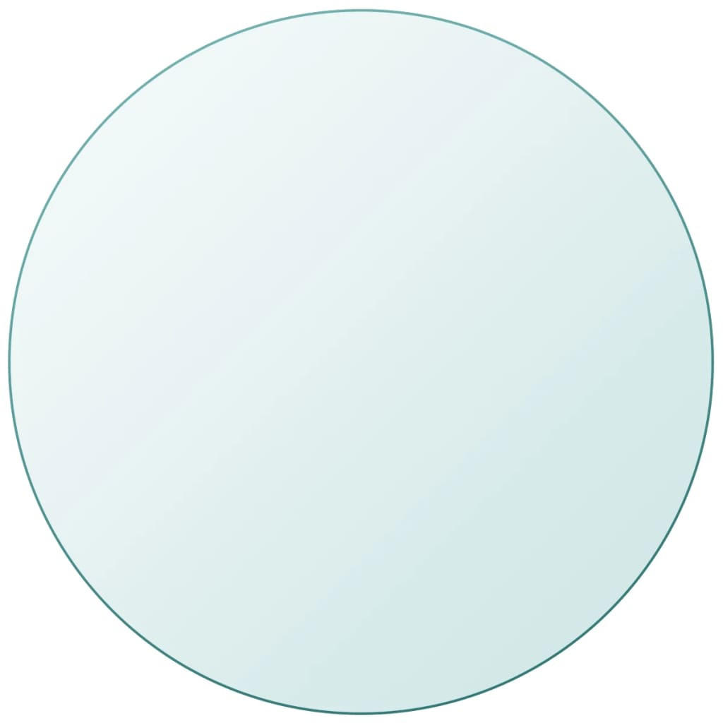 TISCHPLATTE rund Ø 90 cm Dicke 10 mm Transparente Glasplatte - Transparent, Glas (90/90/1cm) - DELUKE