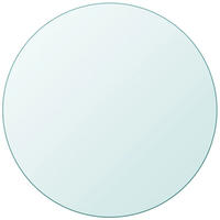 TISCHPLATTE rund Ø 90 cm Dicke 10 mm Transparente Glasplatte - Transparent, Glas (90/90/1cm) - DELUKE