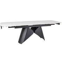 ESSTISCH Armando Weiß Marmor / Schwarz 160-240 / 90 / 76cm - Schwarz/Weiß, Holz/Keramik (90/240/76cm) - Feldmann-Wohnen