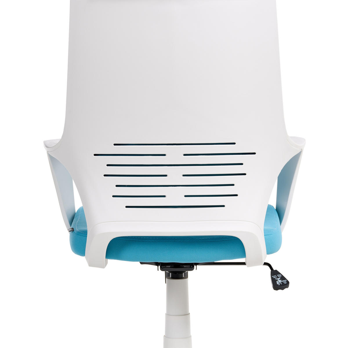 BÜROSTUHL Blau Delight - Blau/Weiß, Textil (64/116/64cm) - Beliani