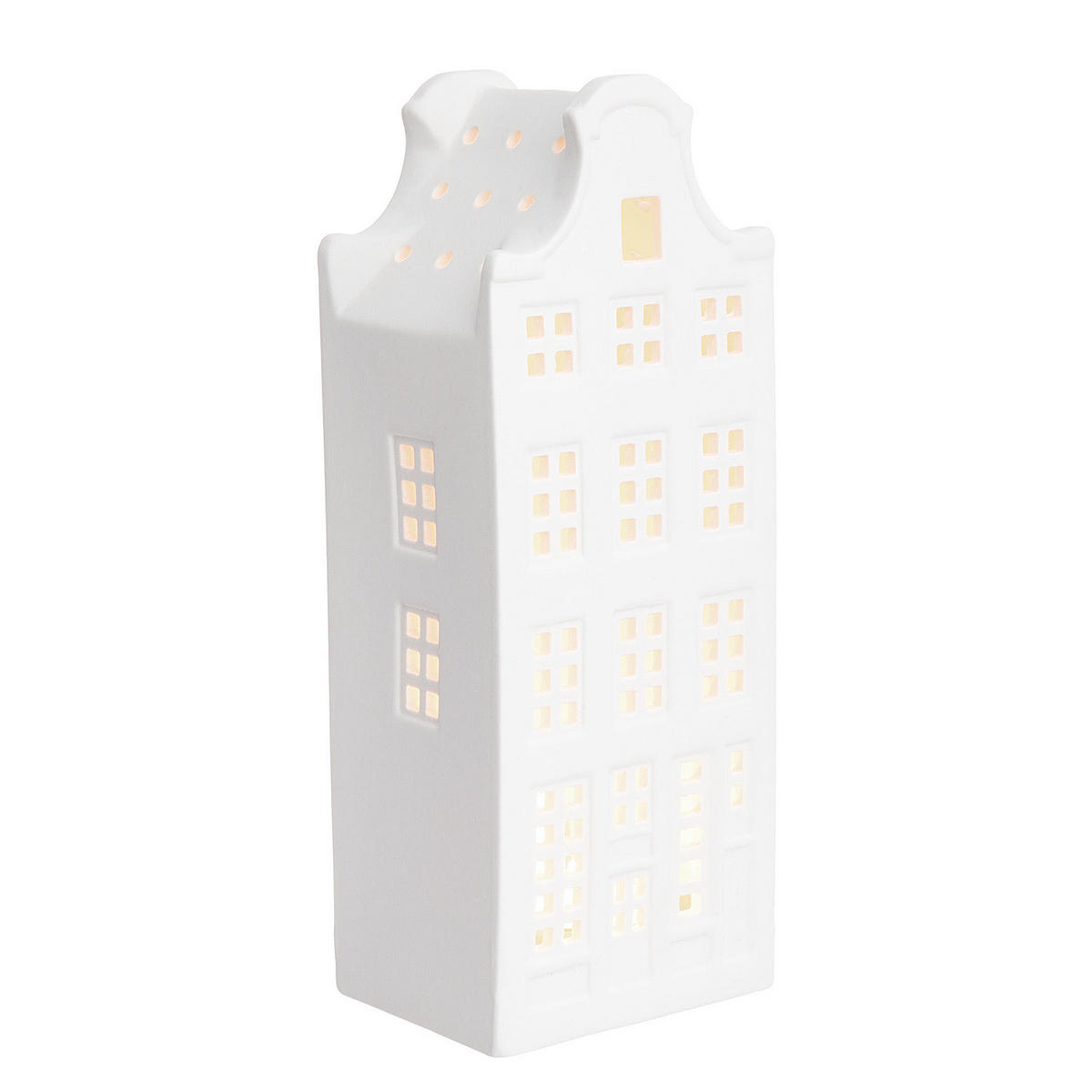 GRACHTENHAUS Amsterdam - Weiß, Keramik (5/19/7cm) - Butlers