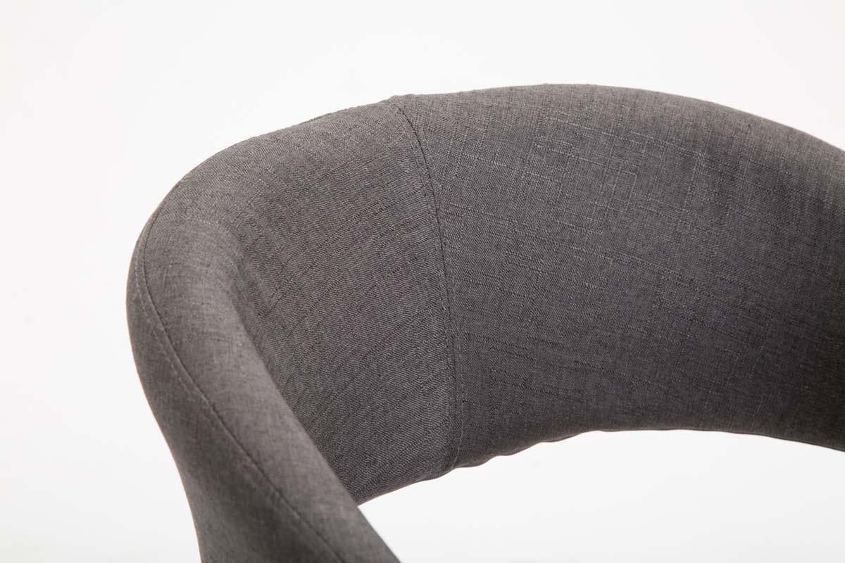 ARMLEHNENSTUHL Stoff dunkelgrau - Eukalyptusholzfarben/Dunkelgrau, Holz/Textil (59/78/55cm) - CLP