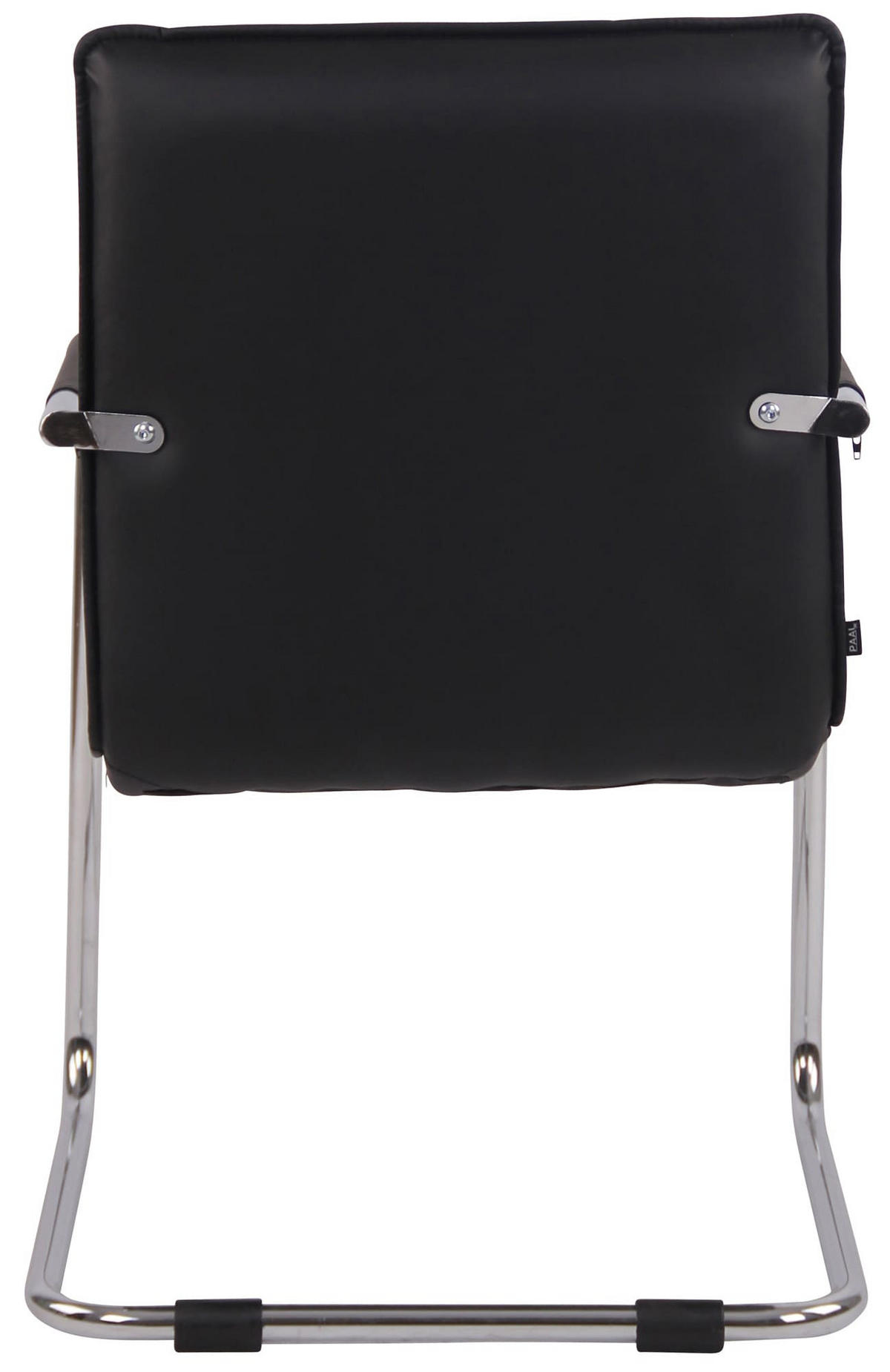 SCHWINGSTUHL 2er Set Lederlook schwarz - Chromfarben/Schwarz, Textil/Metall (57/89/64cm) - CLP