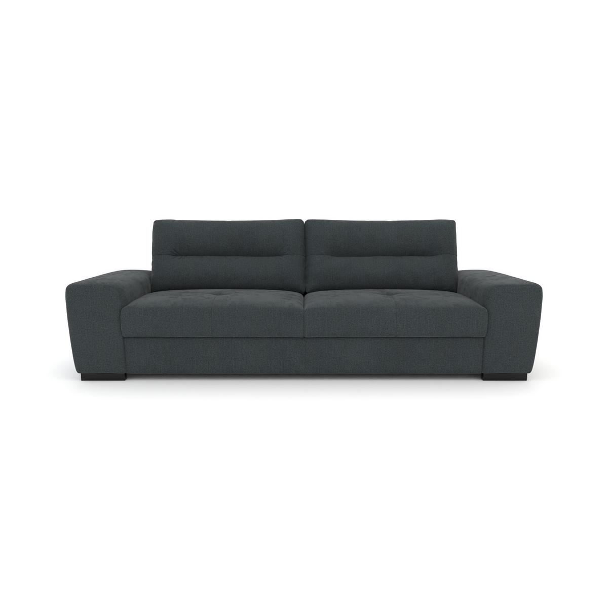 3-SITZER Carlisle Chenille Grau 274/97/93 cm - Anthrazit, Kunststoff/Textil (274/93/97cm) - foamnova