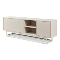 Beige, Holzwerkstoff/Metall (160/56.5/30cm) - [en.casa]
