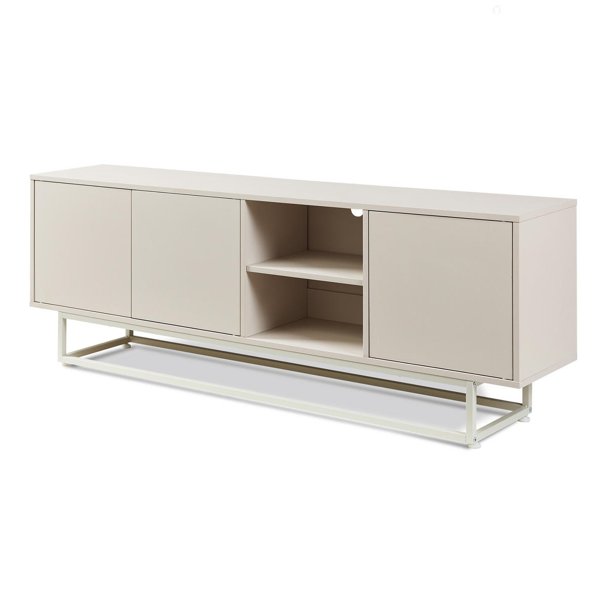 Beige, Holzwerkstoff/Metall (160/56.5/30cm) - [en.casa]