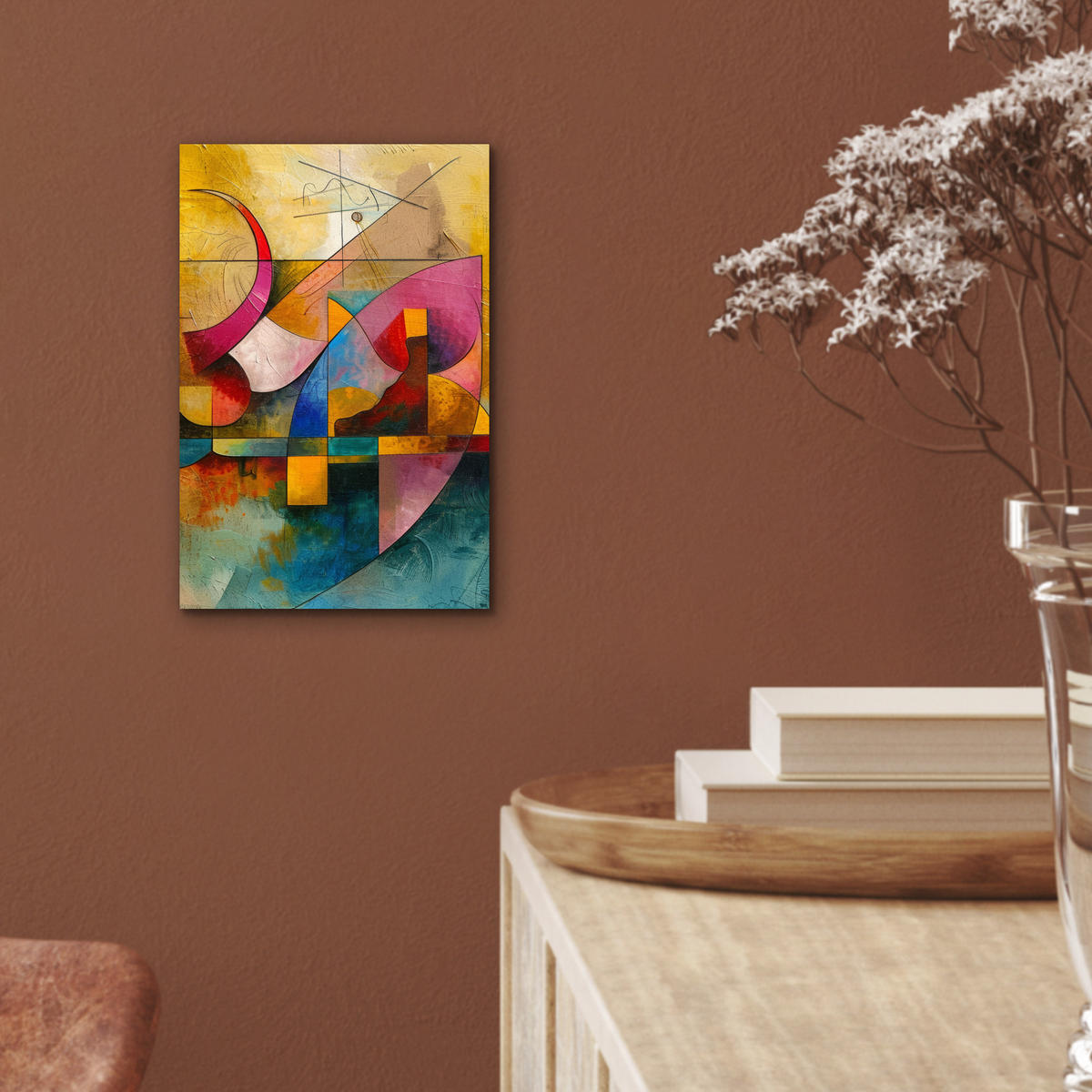 KOVOVÝ OBRAZ Umenie - abstraktné - moderné 20x30 cm - žltá, kov (20/30cm) - MuchoWow