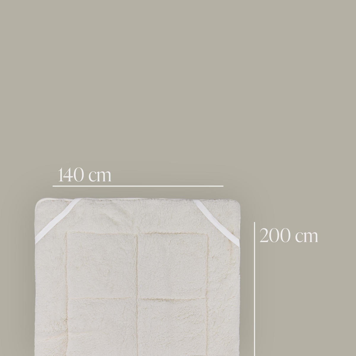MATRATZENAUFLAGE Lammflor mit Wendeseite 140x200cm - Beige, Textil (140/200cm) - Bestlivings