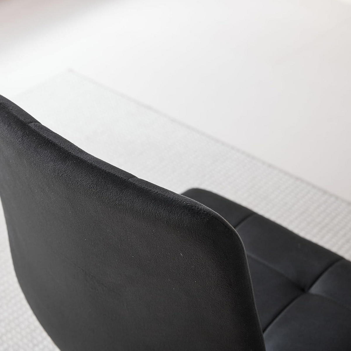 ESSZIMMERSTÜHLE 8er-Set Samt Schwarz/Grau - Multicolor, Textil (43/89.5/44cm)