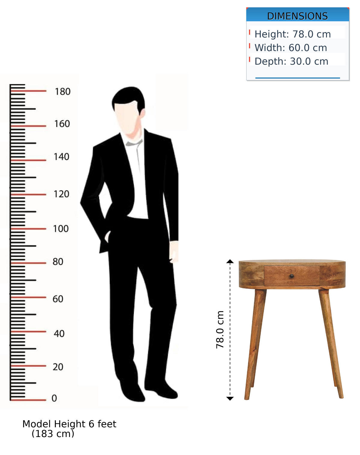 NACHTTISCH aus Massivholz, 1 Schublade, Nordische Beine, Beige - Messingfarben/Braun, Holz/Metall (60/78/30cm) - Artisan Furniture