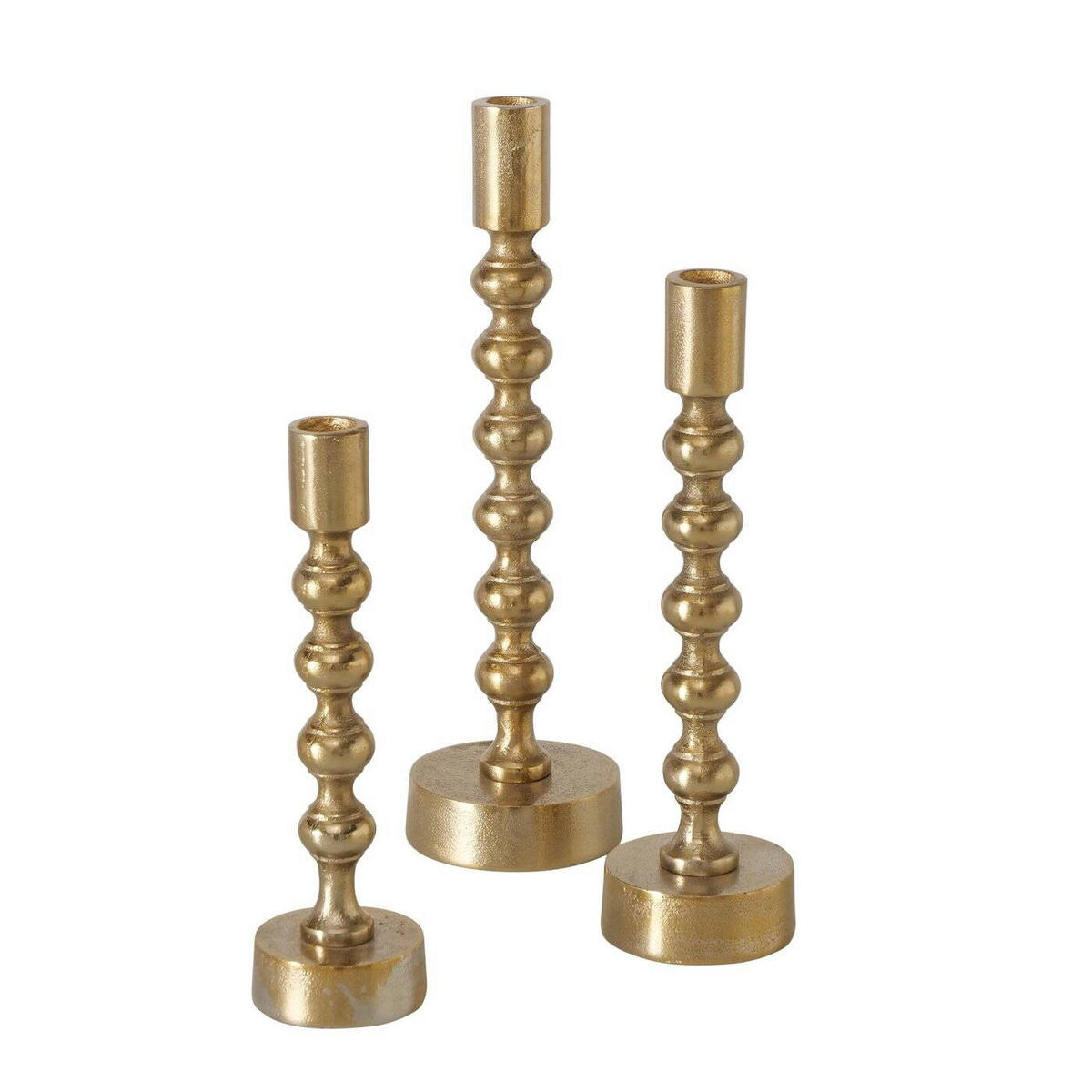 KERZENHALTER Klisko 3er-Set - Goldfarben, Metall (9/31/9cm) - Boltze Home