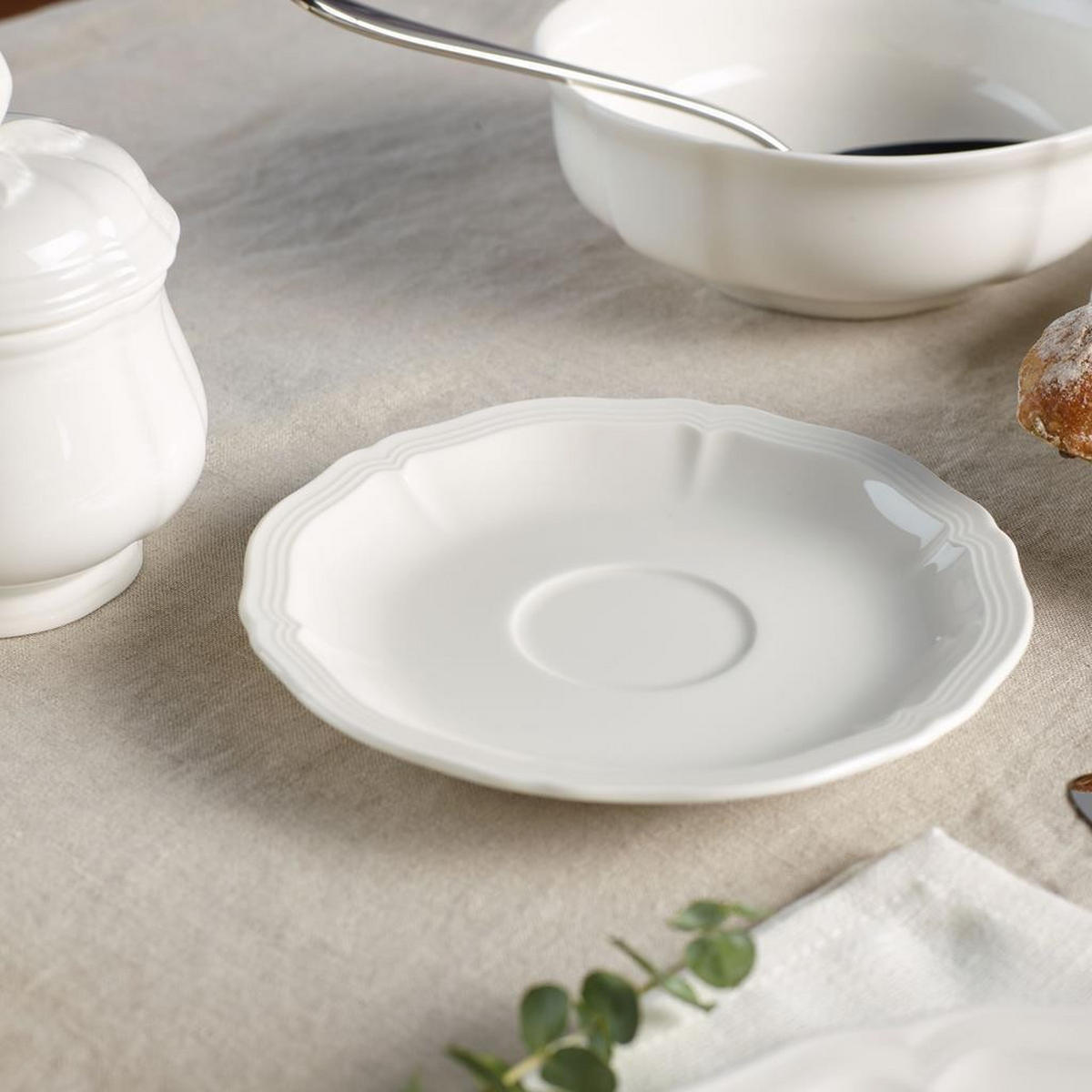 KAFFEE-/TEEUNTERTASSEN Manoir weiß ø 14,5 cm - Weiß, Keramik (14.5cm) - Villeroy & Boch