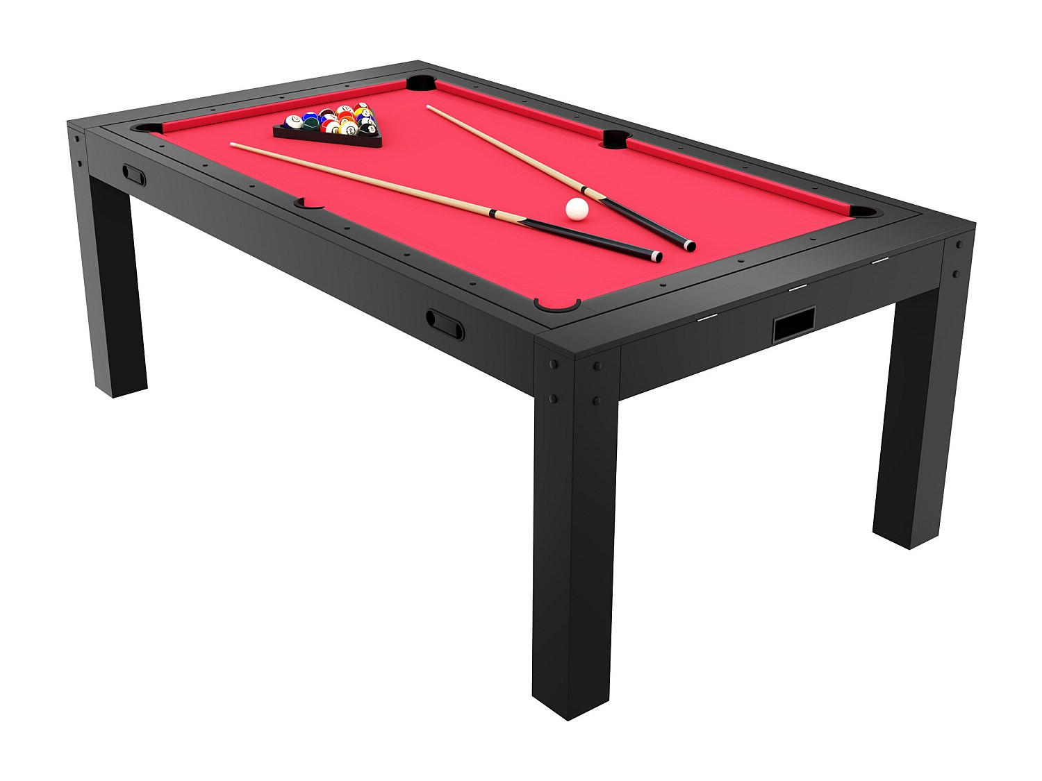 BILLARDTISCH - 6 Personen - holz - schwarz Grayson - Schwarz, Holz (213/121cm) - Vente-Unique