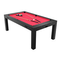 BILLARDTISCH - 6 Personen - holz - schwarz Grayson - Schwarz, Holz (213/121cm) - Vente-Unique