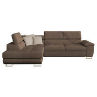 ECKSOFA Cotere, Seite: Links - Braun, Holz/Textil (270/202cm) - MIRJAN24