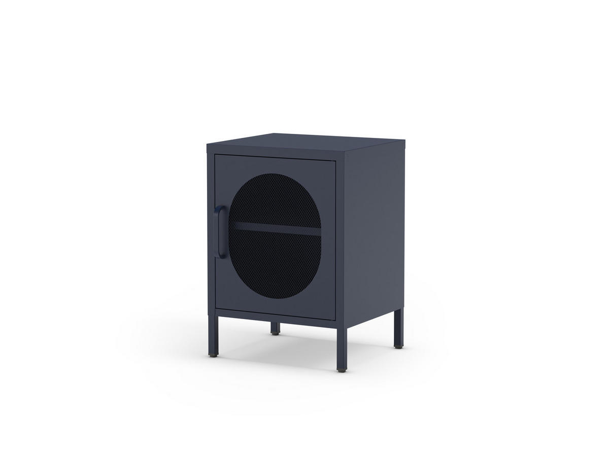 NACHTTISCH Diora Blau 40/35/60 cm - Blau, Metall (35/60/40cm) - Drawer