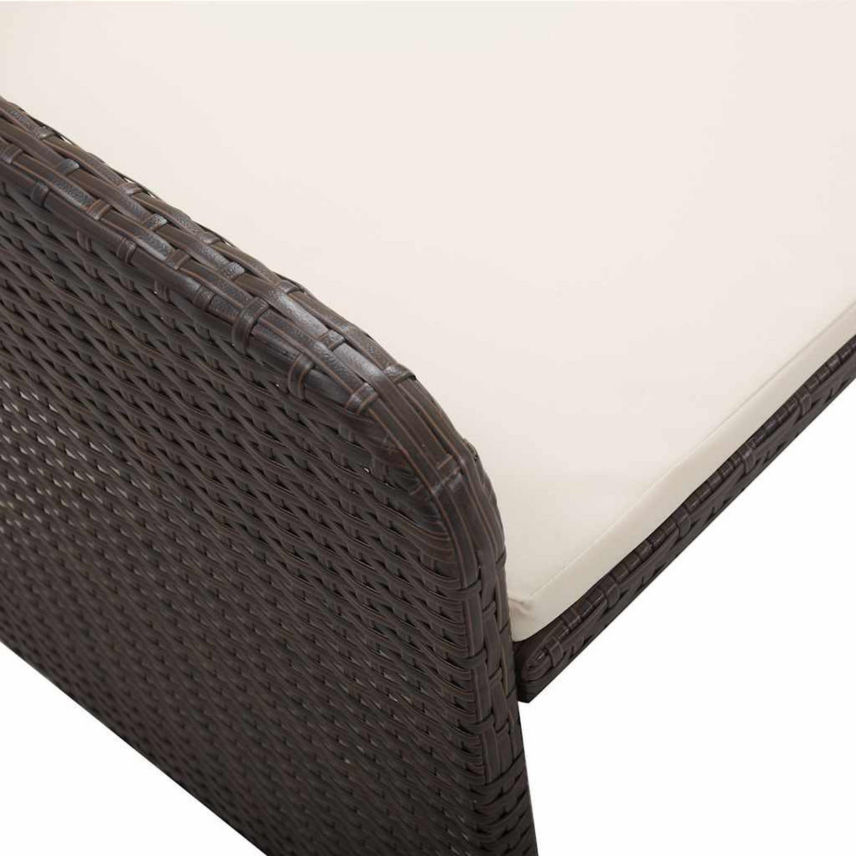 GARTEN-LOUNGE-SET 2Er Set Mit Auflagen Poly Rattan Braun - Braun, Kunststoff - vidaXL