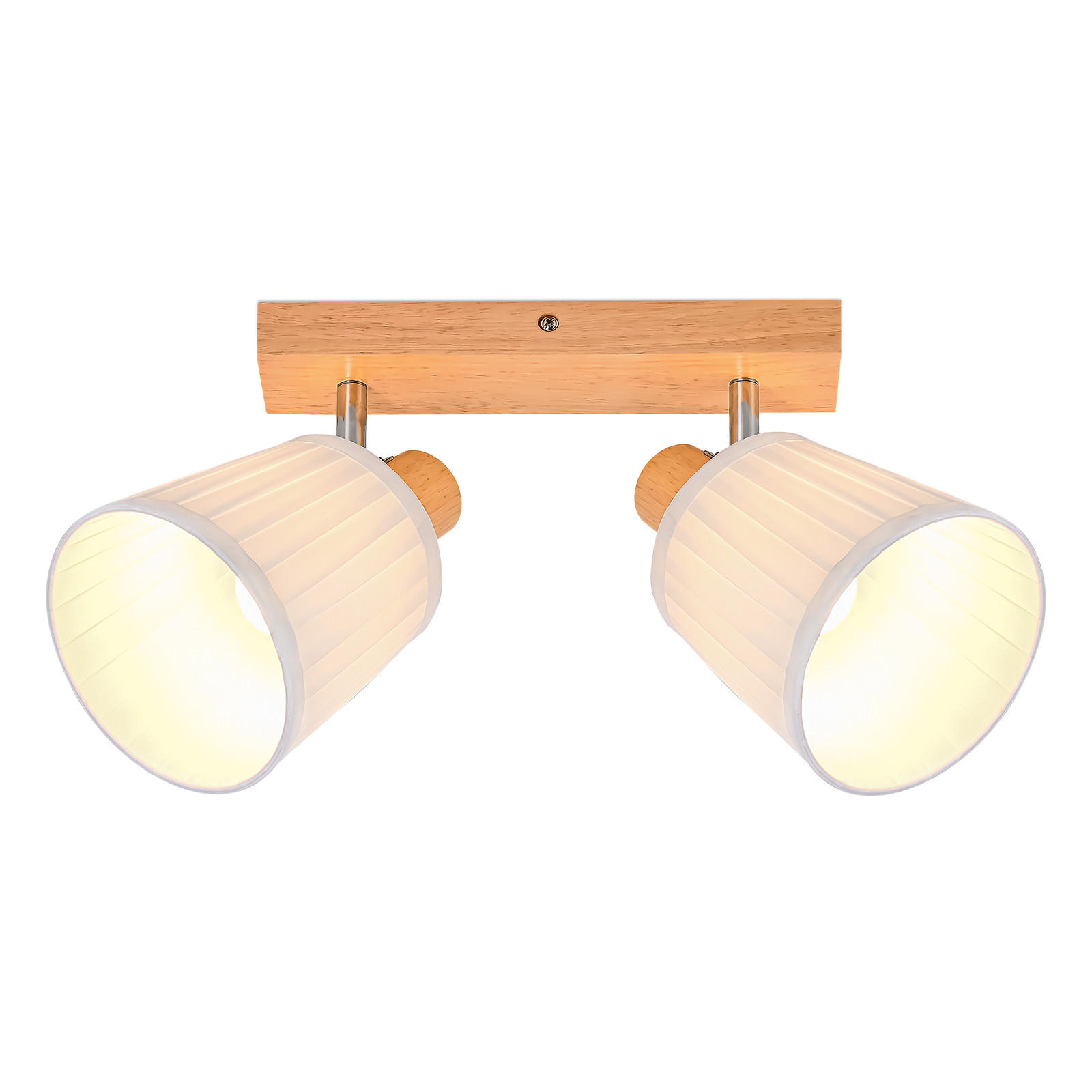 DECKENSTRAHLER Field II 30x19x25cm - Braun, Holz (30/19/25cm) - Nettlife