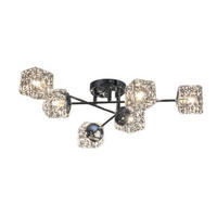 DECKENLEUCHTE APHYSE, Silber/Chrom, 55cm - Chromfarben, Metall (55/55/13cm) - KOSILUM