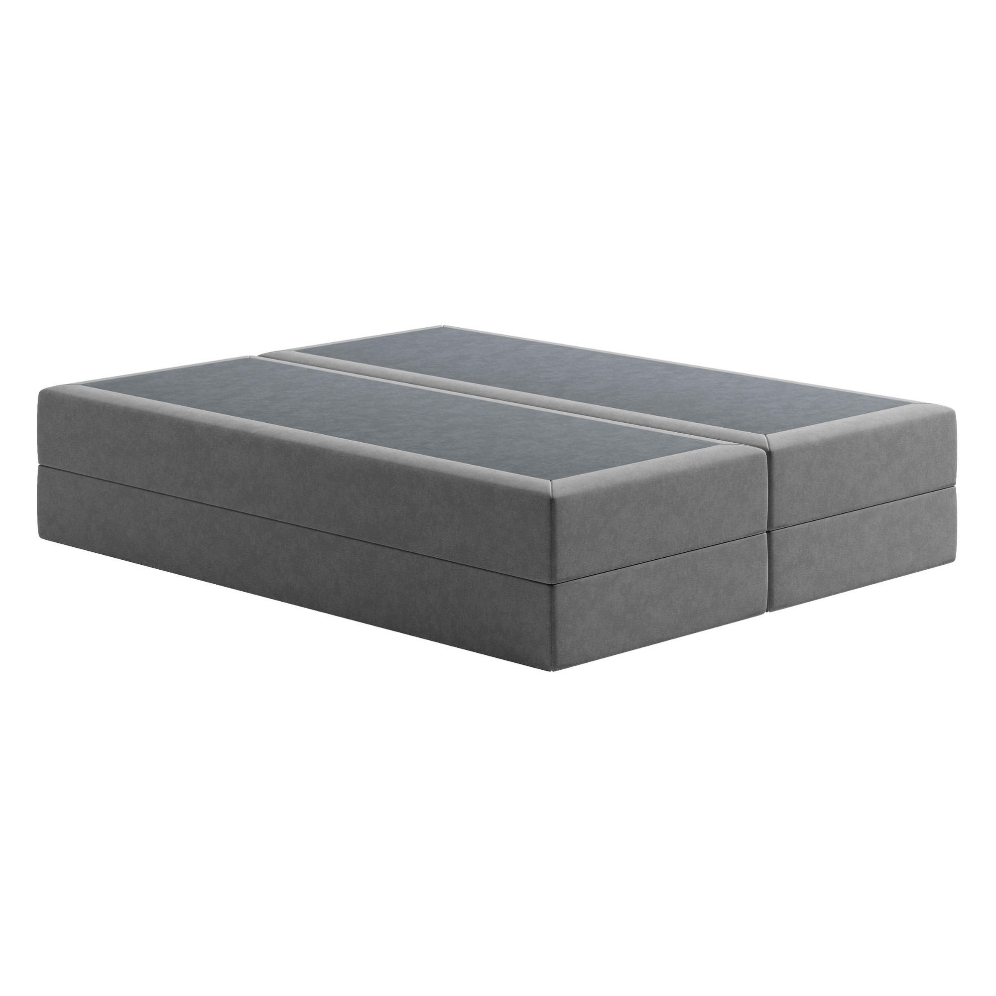 BOXSPRINGBETT mit Bonnell Matratze, 160 x 200 cm, in Grau - Grau, Naturmaterialien (160/200cm) - Home Collective