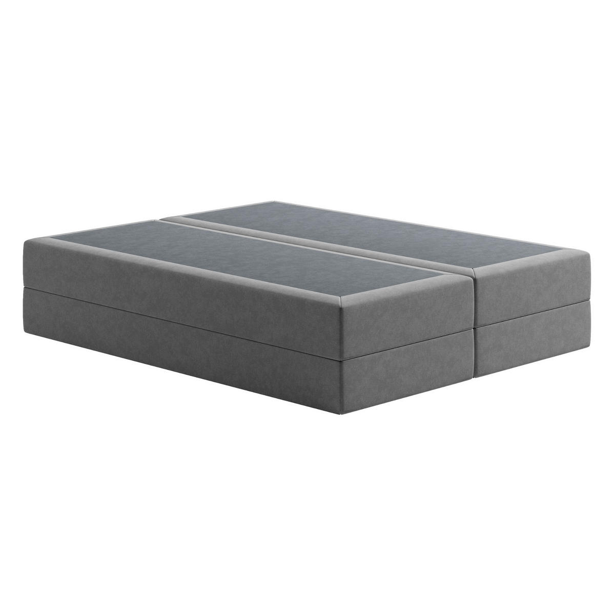 BOXSPRINGBETT mit Bonnell Matratze, 160 x 200 cm, in Grau - Grau, Naturmaterialien (160/200cm) - Home Collective