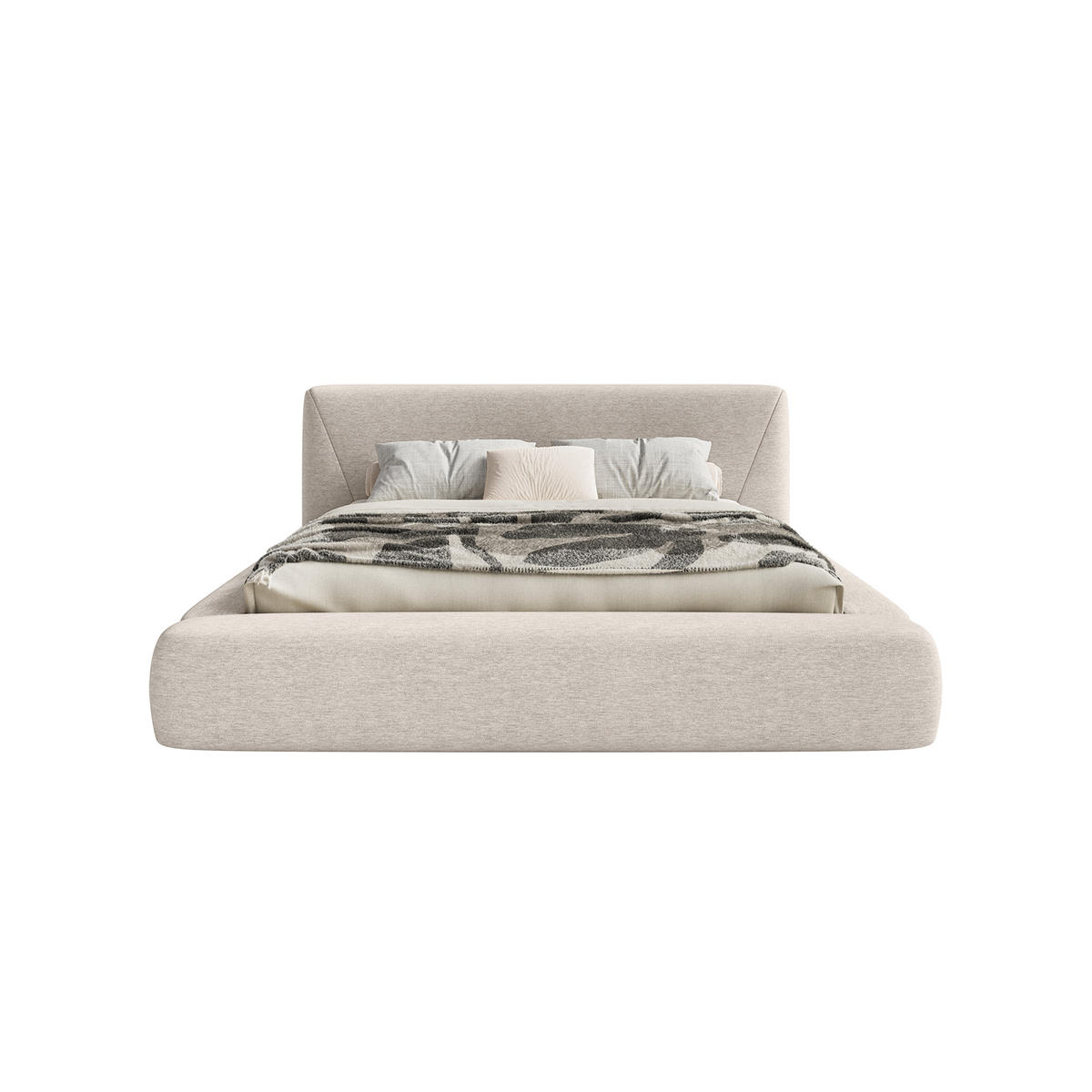 POLSTERBETT Vemmo 160x200 cm, Beige - Beige, Textil (160/200cm) - Fedve