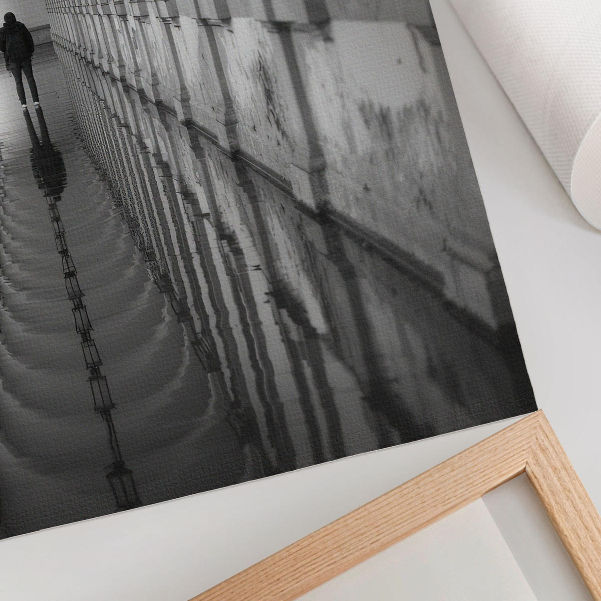 POSTER - 29x42 cm - Visual Echo - Architektonische Symmetrie - Schwarz, Textil (29/42/0.1cm) - TULUP