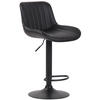 BARHOCKER Lento, Gestell schwarz, Kunstleder Schwarz - Schwarz, Kunststoff/Textil (50/100/50cm) - TPFLiving