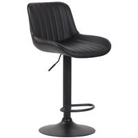 BARHOCKER Lento, Gestell schwarz, Kunstleder Schwarz - Schwarz, Kunststoff/Textil (50/100/50cm) - TPFLiving