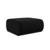 POUF Samt Stoff Schwarz - Schwarz, Kunststoff/Textil (94/40/89cm) - Makamii