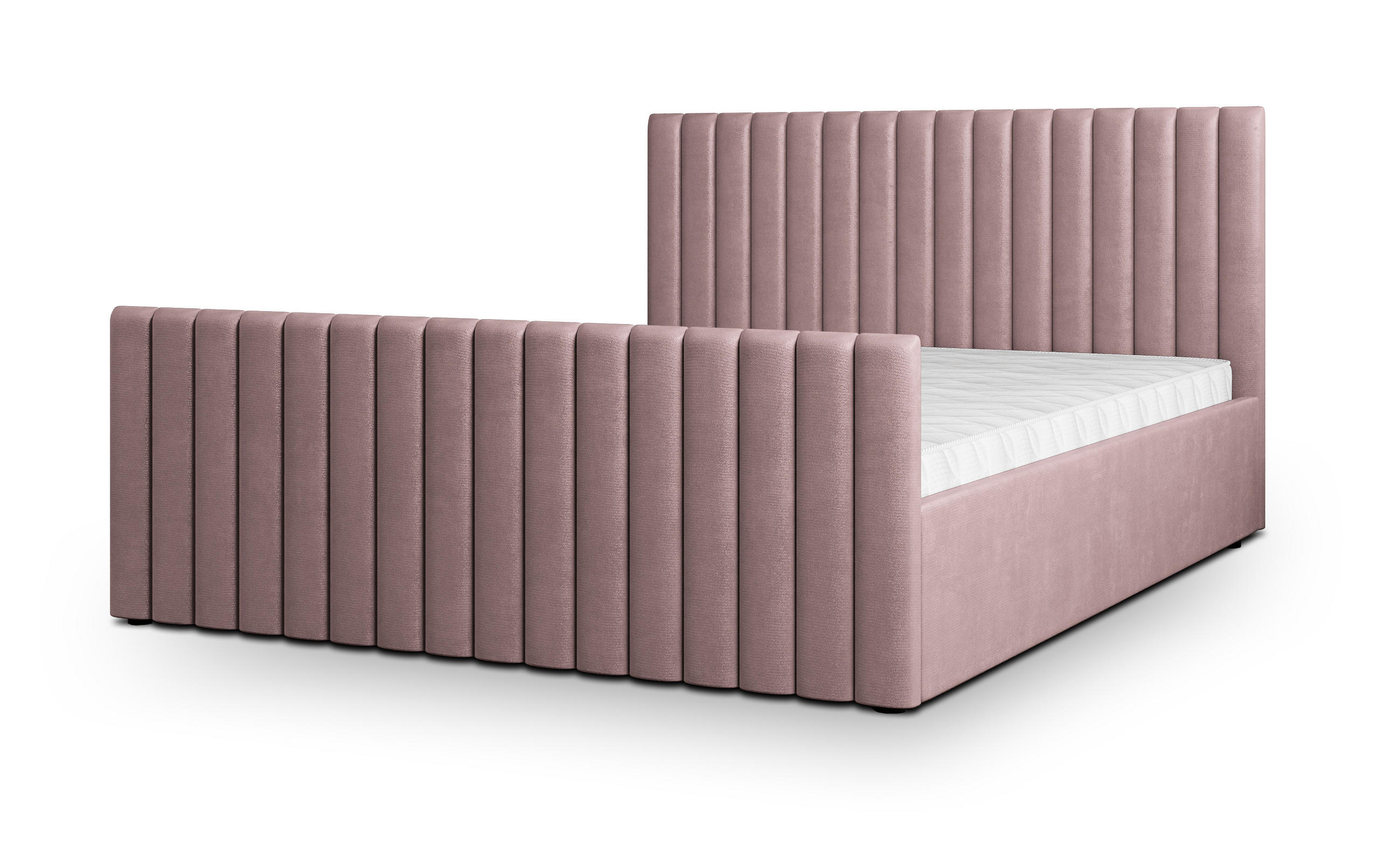 POLSTERBETT CANOVA 160x200 cm mit Bettkästen - Rosa - Rosa, Holz (160/200cm) - MASSENO