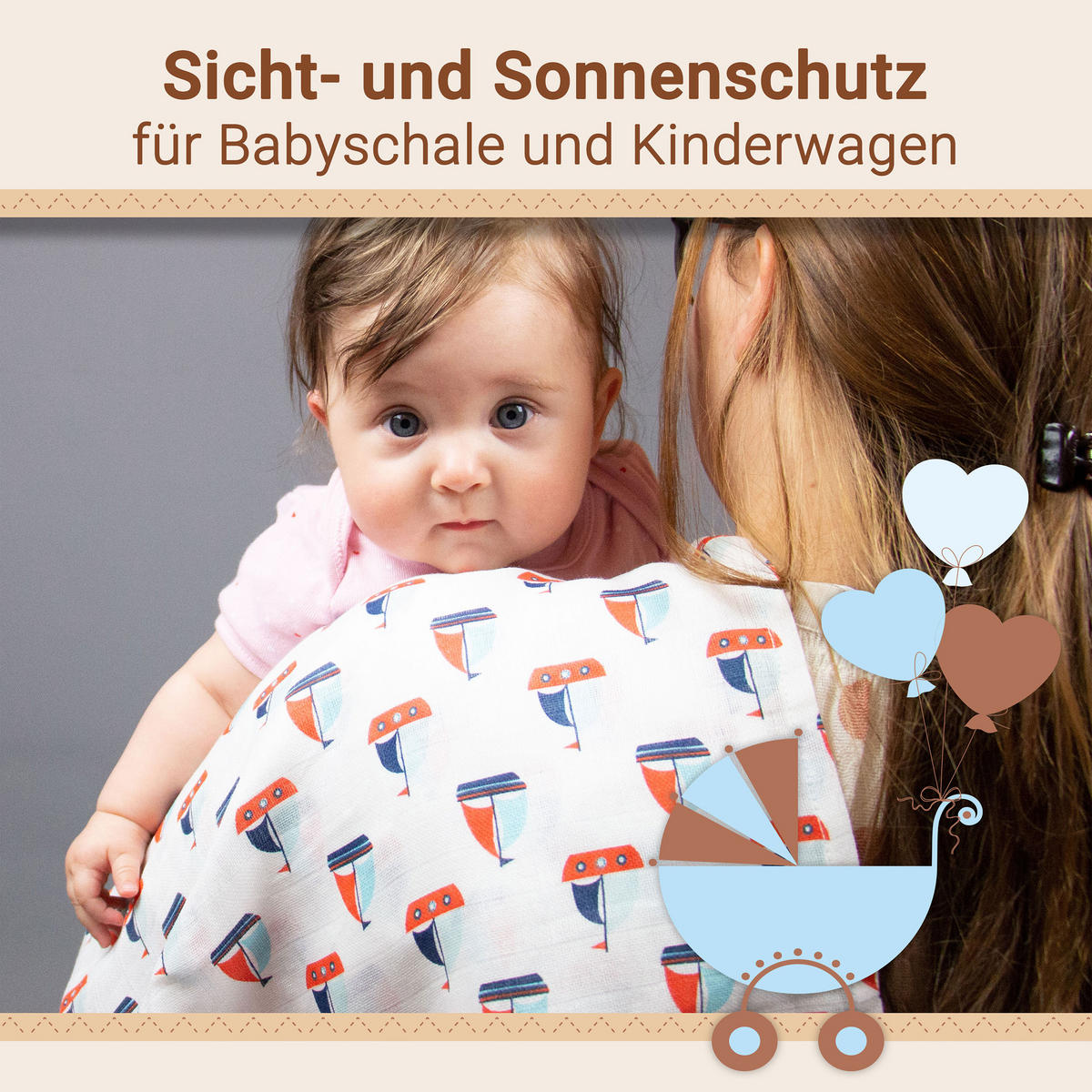 SPUCKTÜCHER, 2er-Set, 120x120 cm, 100% Baumwolle, farblich sortiert - Multicolor, Textil (120/120cm) - Zollner