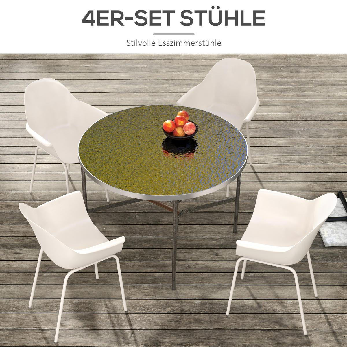 GARTENSTUHL, Stahl, Kunststoff, Grau - Grau, Metall (55/84/59cm) - Outsunny