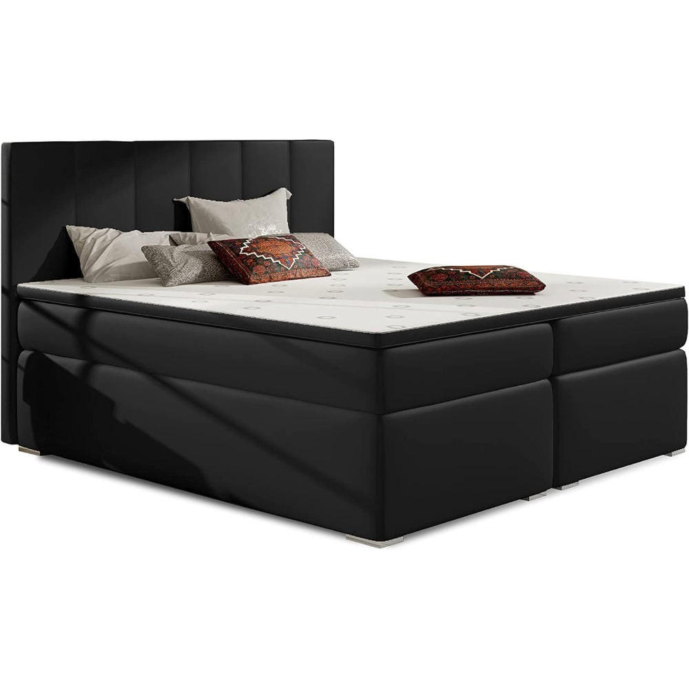 BOXBETT Alice Bonellfederkern - Schwarz Hochglanz, Holz/Holzwerkstoff (180/200cm) - Best For Home