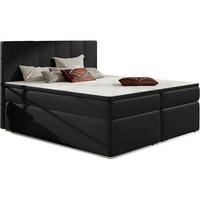 BOXBETT BOLERO Bonellfederkern inkl. Topper - Schwarz Hochglanz, Holz/Holzwerkstoff (140/200cm) - Best For Home