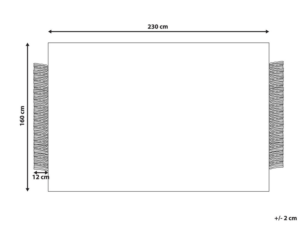 KURZFLOR-TEPPICH Atlanti 230/160 cm - Schwarz, Textil (160/230cm) - Beliani